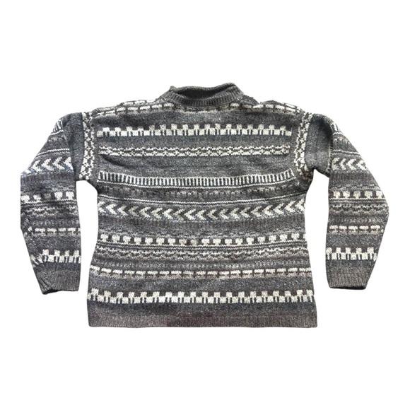 Eddie Bauer Vintage Wool Sweater Mock Neck Rolled Sz L - Picture 2 of 4